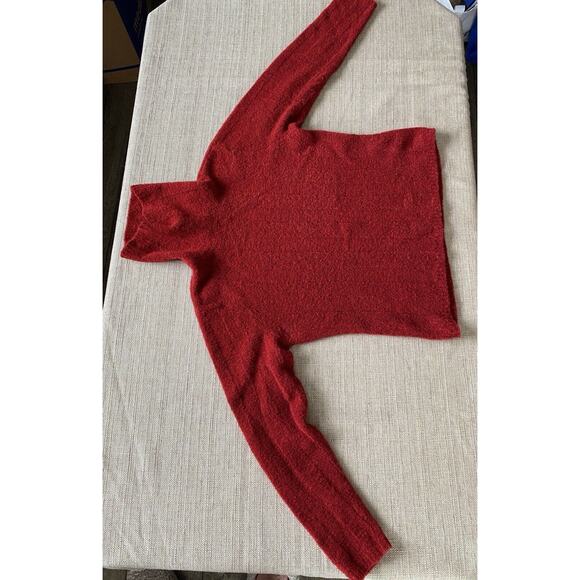TALBOTS turtleneck sweater 80% Merino Wool Blend Red Orange M - Picture 1 of 4